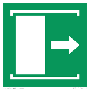 E033 safe condition door slides right to open